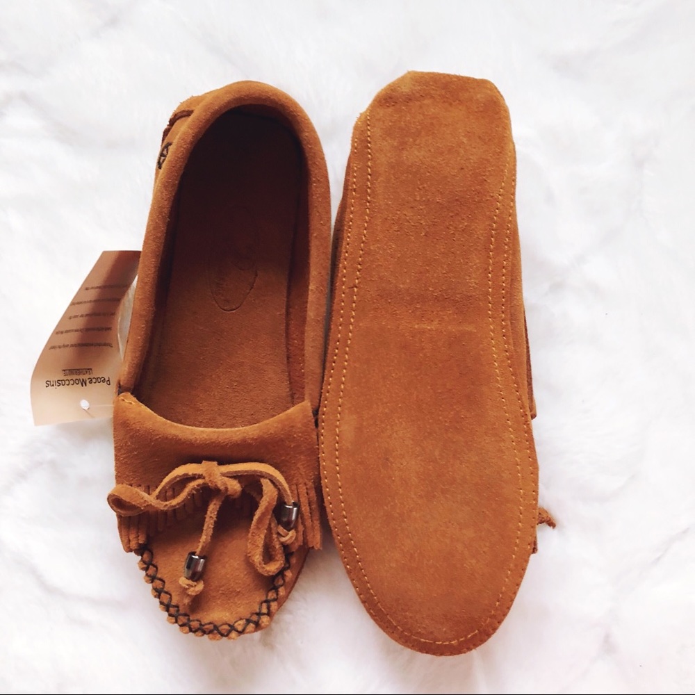 Tan Comfy Leather Moccasins (Fit Size 5.5) - Picture 5 of 8